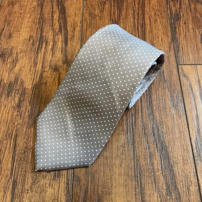 Corbata Hardy Amies Para Hombre Gris 100% Seda Lunares Ajustada Texturizada De Colección Foto 1 de 4