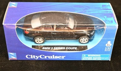 BMW 3 Series Coupe Preto 1:43 Diecast Novo Ray City Cruiser Ex na caixa - Imagem 1 de 4
