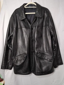 Kenneth Cole Reaction Men's Leather Jacket Classic Cut Heavy Size XL - Picture 1 of 9