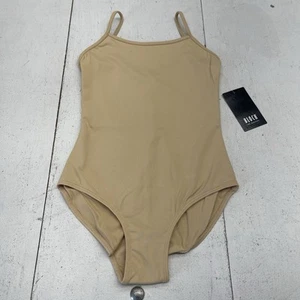 Bloch Parem Sand Beige Cami Ballet Dance Leotard Youth Girls Size 12 New Defects - Picture 1 of 9