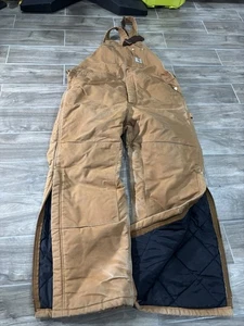 Mono Carhartt de colección R03 BRN babero doble rodilla para hombre 42x32 lona trabajo Estados Unidos loco - Imagen 1 de 11