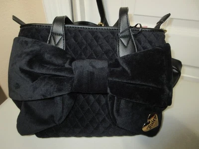 NEW JUICY COUTURE TIED WITH A BOW        MINI TOTE/ SHOULDER BAG         BLACK - Image 1 of 4