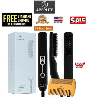 Aberlite EDC Men's Professional Heated Beard Straightening Brush & Grooming - Image 1 of 4