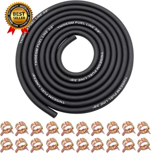 Tubo linea carburante ID 3/8 pollici 6 piedi + 20 pezzi morsetti tubo per Kawasaki Kohler Briggs - Foto 1 di 6