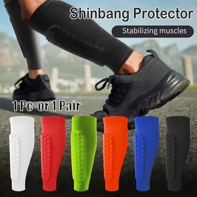 Espinilleras de fútbol panal fútbol deportes leggings mangas para piernas espinilleras calcetines Foto 1 de 4