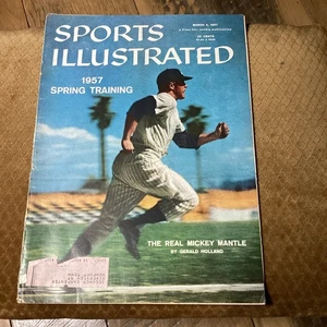 Sports Illustrated With Label Mickey Mantle March 4, 1957. - Picture 1 of 5