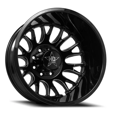 Rueda 20x8,25 Luxxx HD LHD34 Negro Brillante Fresado DOBLEMENTE TRASERA 8x200 (-192mm) Foto 1 de 4