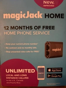 MagicJack - HOME VoIP Telefon Adapter mit 12 Monaten Service - Schwarz - Bild 1 von 1