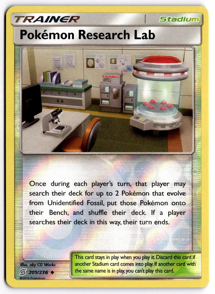 Pokemon TCG Pokemon Research Lab 205/236 SM Unified Minds Uncommon Reverse Holo - Image 1 of 1
