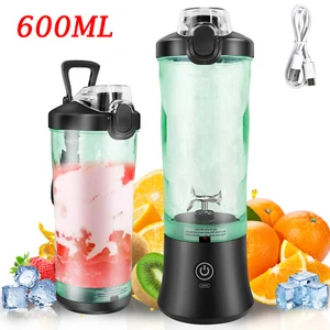 Mini Fruit Juicer USB Blender Shaker Cup Electric Smoothie Maker Bottle 600ml - Picture 1 of 12