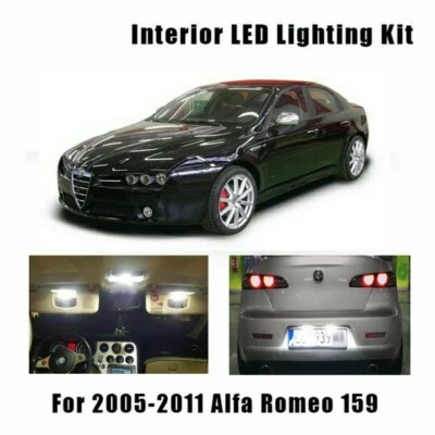 KIT LED INTERNI ALFA 159 BERLINA CONVERSIONE COMPLETA + LUCI TARGA CANBUS 6000K - Immagine 1 di 4