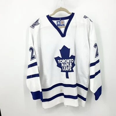 NHL Starter Jersey Vintage Size Medium Toronto Maple Leafs Mike Johnson 20 White - Image 1 of 4