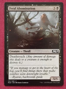 Magic The Gathering 2020 CORE SET M20 FERAL ABOMINATION black card MTG - Picture 1 of 2