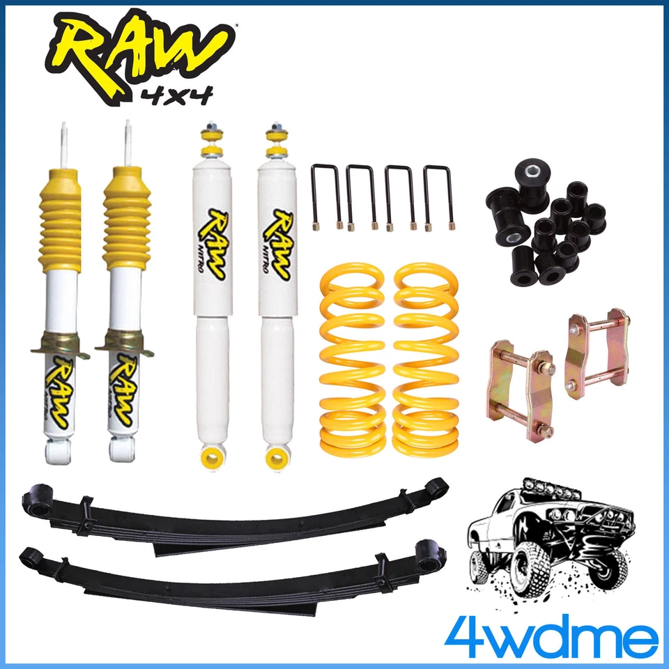 Ford Ranger PX PX2 RAW F & R Shock + KING Spring + Leaf Spring 2" 50mm Lift Kit - image 1 of 1