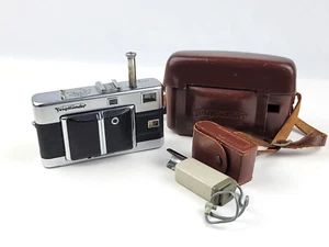 Cámara telémetro vintage Voigtlander Vitessa 35 mm con estuche de cuero y flash - Imagen 1 de 12