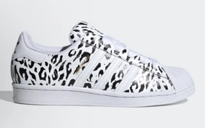 Adidas Superstar scarpa casual da donna taglia 7 nera bianca sneaker zebrata sneaker - Foto 1 di 7