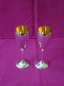 2 Sektkelche 800 Silber Champagnerkelche Kelch Sektflöt  /D - Bild 1 von 8