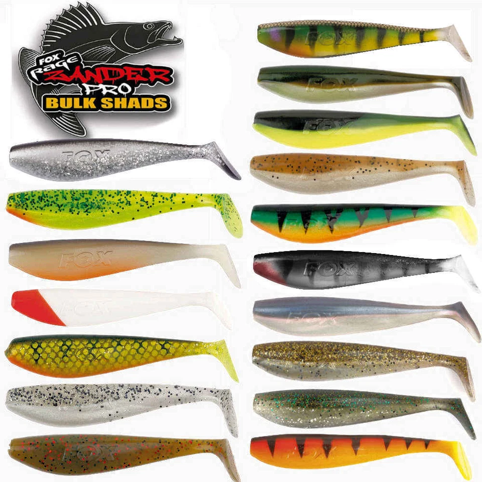 Fox Rage Zander Shad 10cm Gummifisch mit allen neuen Farben zur Auswahl Pro Shop - Bild 1 von 1