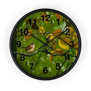 Orologio da parete Wren Bird Art Cottagecore - Foto 1 di 19