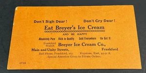 Antique Breyers Ice Cream Frankford Philadelphia Advertising Carnival Calendar - Picture 1 of 4