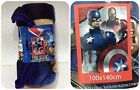 Marvel Avengers Civil War Captain America Plaid Pile Manta Polar Fleece Blanket