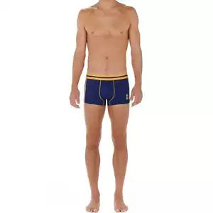 HOM Run Sports Contrast Boxer Trunk, Blue/yellow - Picture 1 of 4