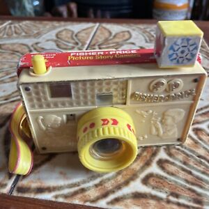 Vintage Fisher-Price Picture Story Camera 1967 Toy - Wooden w/ Plastic Accents