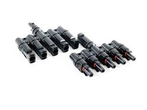 1 Paar Solarstecker Verbinder Verteiler 5 fach Solarpanel Kabelstecker PV 0%MwSt - Bild 1 von 2