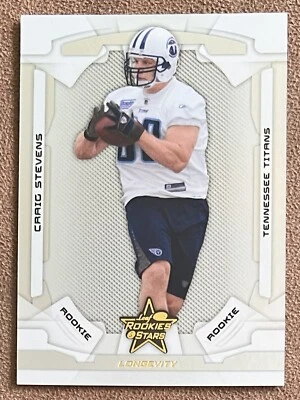 2008 Leaf Rookies & Stars Longevity #189 Craig Stevens /999 Tennessee Titans RC - Image 1 of 2
