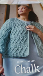 Knitting Pattern -Lady's Lovely Cropped Cardigan In Chunky - Sizes 32-60in - Picture 1 of 1