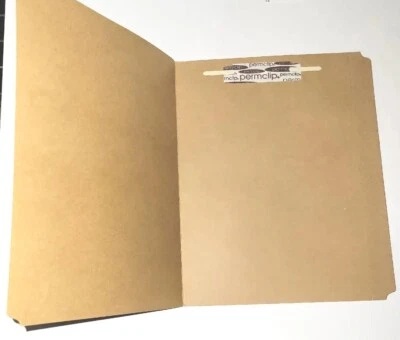 NEW!  1 BOX=100 EA. BROWN-FASTNER FOLDER/LETTER 8.5" X 11" STRAIGHT TAB CUT. - Image 1 of 4