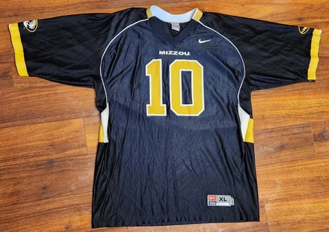 Team Nike Missouri Tigers Mizzou Football Jersey #10 Men's Size XL Extra Large Cover