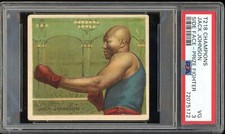 1910 T218 Champions Jack Johnson Side Face Prize Fighter Boxing PSA 3 VG
