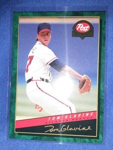 1994 Post CEREAL Atlanta Braves Baseball Card #16 Tom Glavine FREE SHIPPING MVP