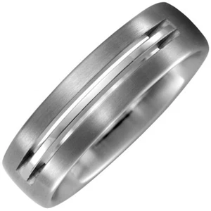 Partner-Ring Matte Titanium Ring Finger Accessories 6.5mm Width - Picture 1 of 1