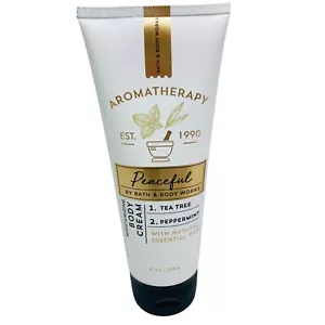 Aromatherapie Friedliche Körpercreme 8 Oz. Bath & Body Works Teebaum & Pfefferminze - Bild 1 von 2