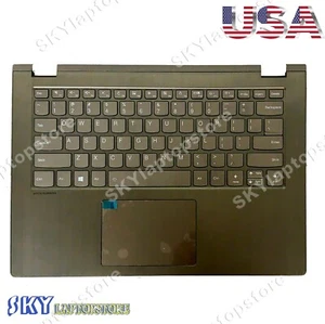 Genuine Lenovo Flex 6-14IKB 6-14ARR Palmrest US Keyboard bezel backlit No FPR - Picture 1 of 3