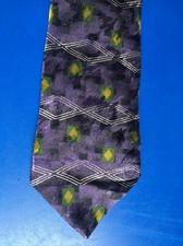 men’s tie 56” Purple Conte Di Milano 100% Seda Imported Silk Made In USA (#104)