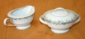 VTG Noritake Bone China KATHLEEN #6722 Creamer & Sugar Bowl w/Lid R-167 - Picture 1 of 5