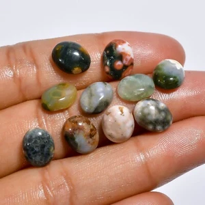 Natural Ocean Jasper 23 Carat Oval Shape Loose Stone Cabochon 10 Pieces lot - Picture 1 of 4