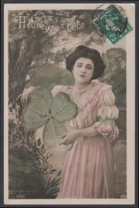 cartolina d'epoca-post card-BUONE FESTE 1909 - Imagen 1 de 1