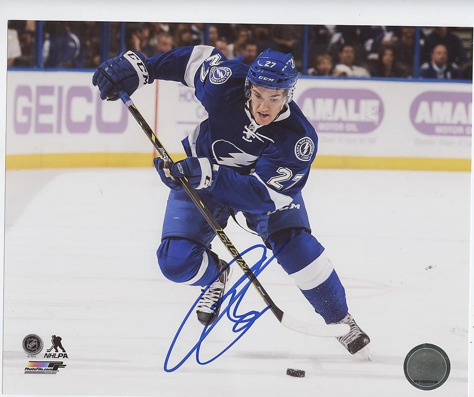 FOTO 8x10 firmada por Jonathan Drouin Tampa Bay Lightning con certificado de autenticidad Foto 1 de 1
