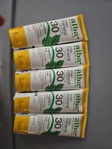 5x Alba Botanica Sheer Mineral Sunscreen SPF 30 Fragrance Free 3 fl oz Exp 12/24 - Picture 1 of 5