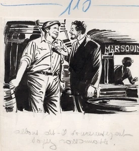 2 Dessin originaux CHRISTIAN GATY. .Voyage sans retour. Paru dans FRIMOUSSE - Imagen 1 de 2