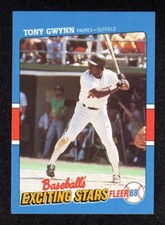 1988 Fleer Exciting Stars #17 Tony Gwynn San Diego Padres HOF Baseball Card MINT