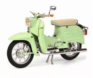 1:10 Schuco Simson For Schwalbe KR51/1 light green motorcycle - Picture 1 of 7