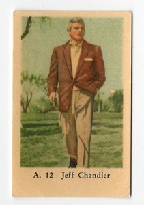 1950s Swedish Film Star Card A Set #12 American film actor singer Jeff Chandler