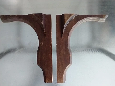Antique Victorian Walnut Shelf Brackets Corbels Supports 9 1/2 X 8 Ca. 1880 Cover