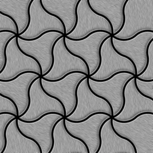 Mosaik Fliese massiv Metall Edelstahl gebürstet grau 1,6mm stark Ninja-S-S-B - Picture 1 of 4