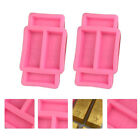 2 Pcs Gold Brick Silicone Mold Resin Chocolate Molds